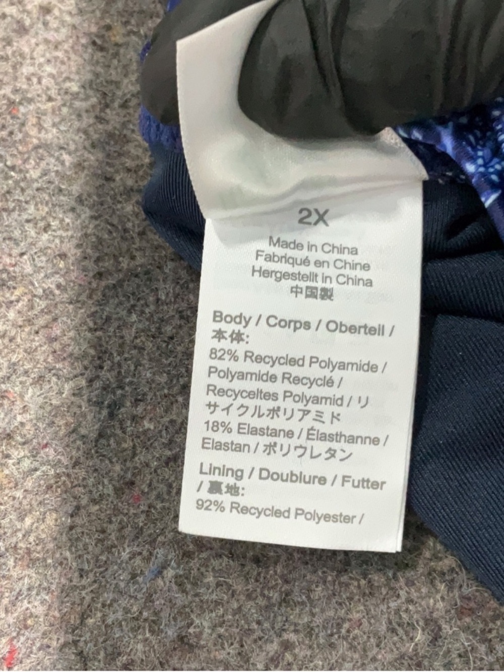 J.Crew Re-Imagined Blue Print Side Tie Bikini Bottoms 2X NWT Plus - Picture 4 of 4